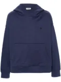 A Paper Kid logo-plaque cotton hoodie - Blue