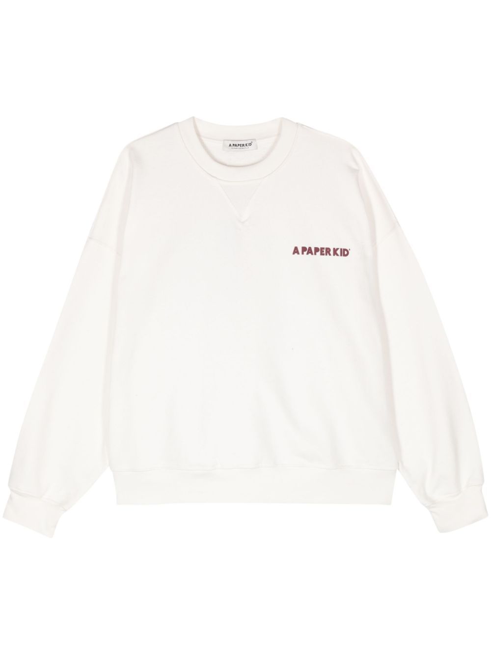 Shop A Paper Kid Logo-print Cotton Sweatshirt In Neutrals