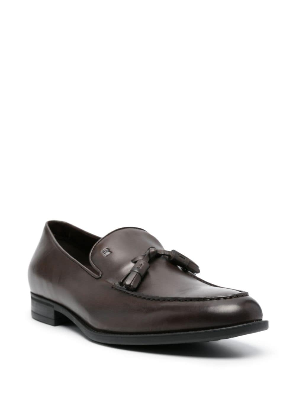 Shop Fratelli Rossetti Tassel-detail Leather Loafers In Brown
