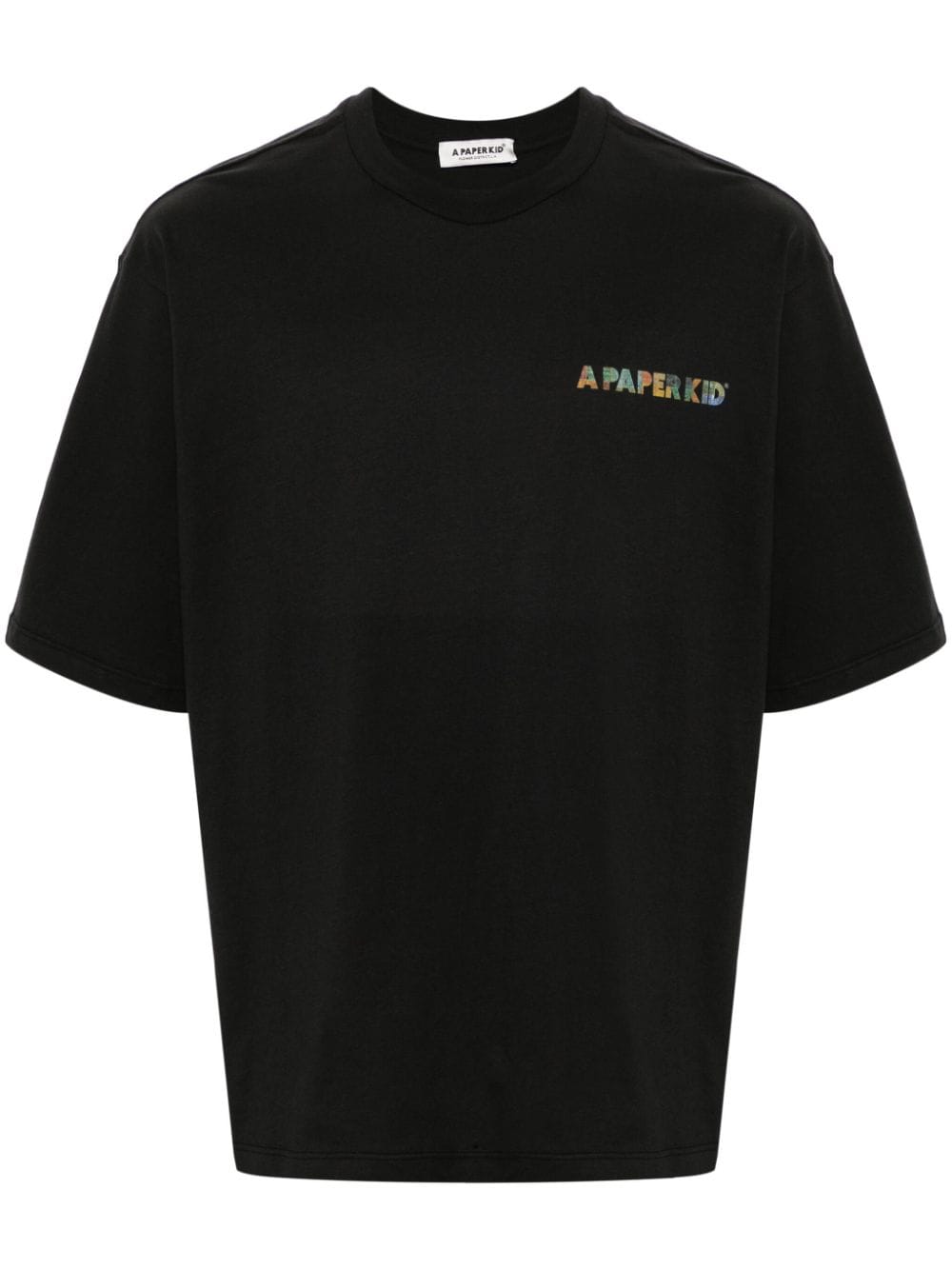 A Paper Kid Logo-print Cotton T-shirt In Black