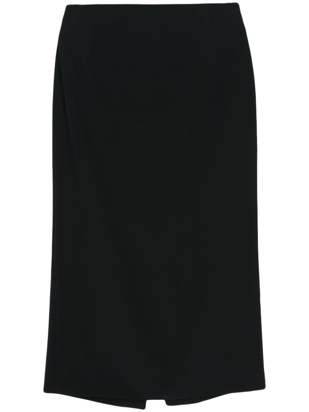 Shop Gabriela Hearst Manuela Crepe Midi Skirt In Black