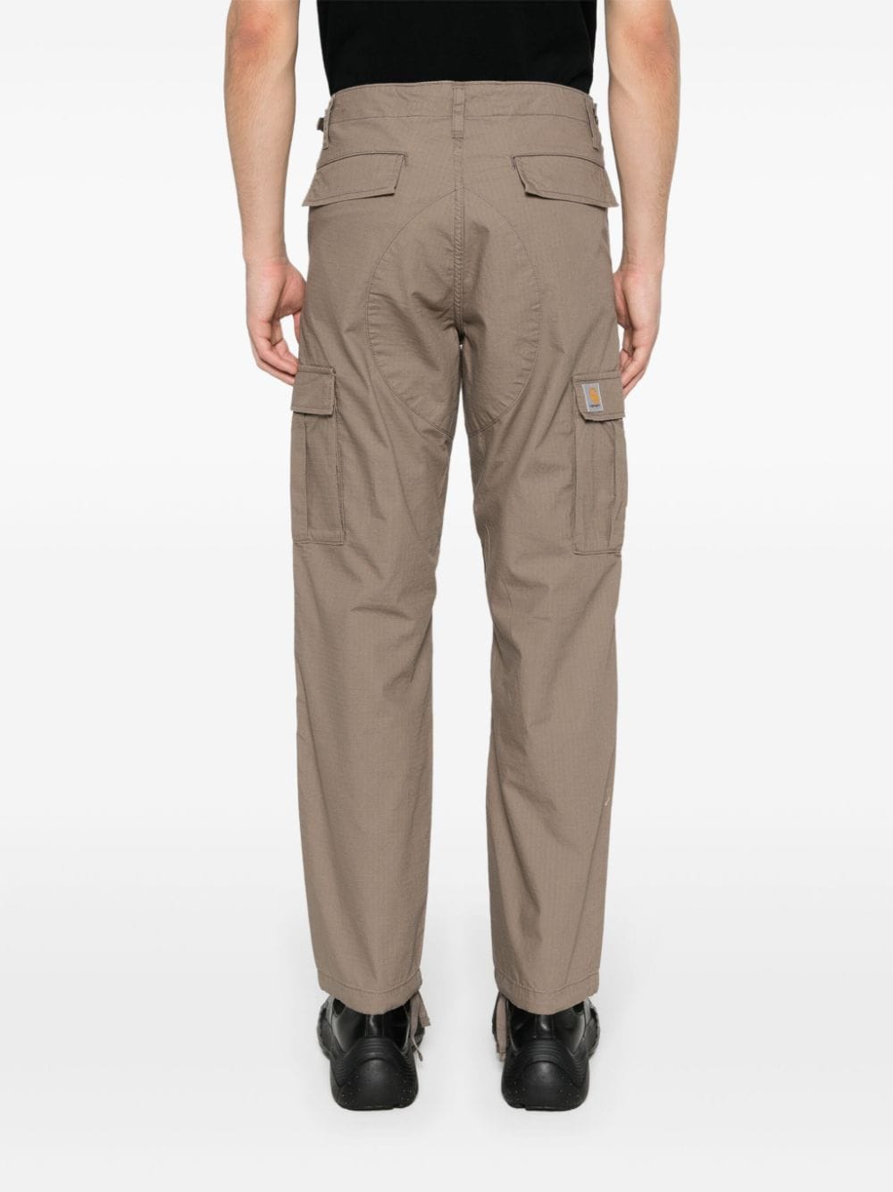 Shop Carhartt Aviation Pant Slim-fit Trousers In Brown