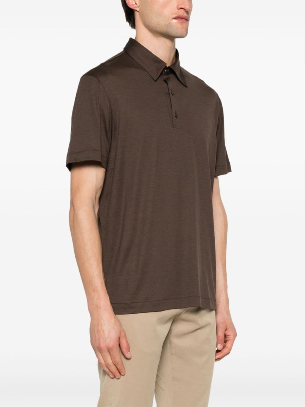 Brioni Poloshirt met korte mouwen Bruin