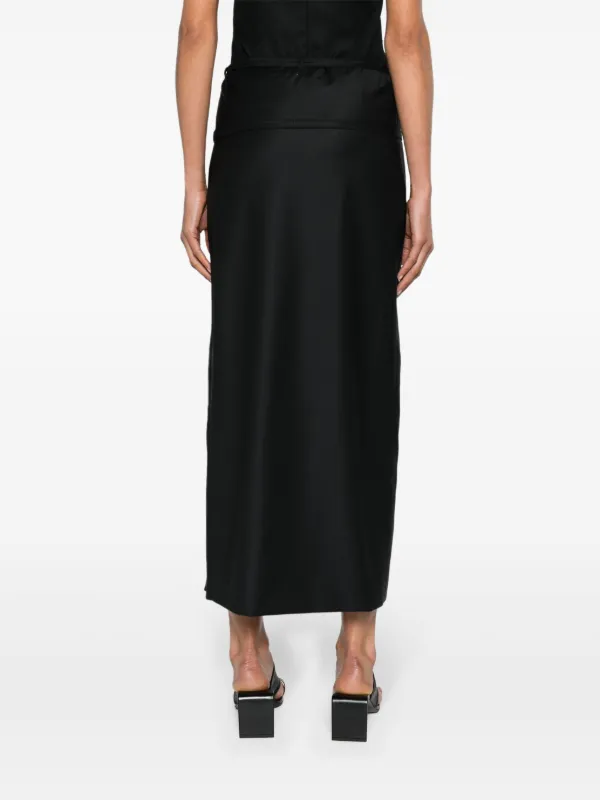 Aya Muse Kura side-slit Pencil Skirt | Black | FARFETCH Aya Muse Kura side-slit Pencil Skirt | Black | FARFETCH