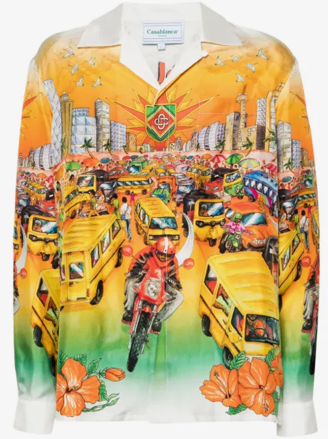 Casablanca Traffic silk shirt