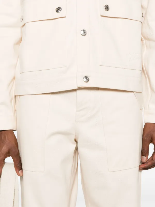 Maison Kitsuné mid-rise straight-leg Jeans | Neutrals | FARFETCH IN