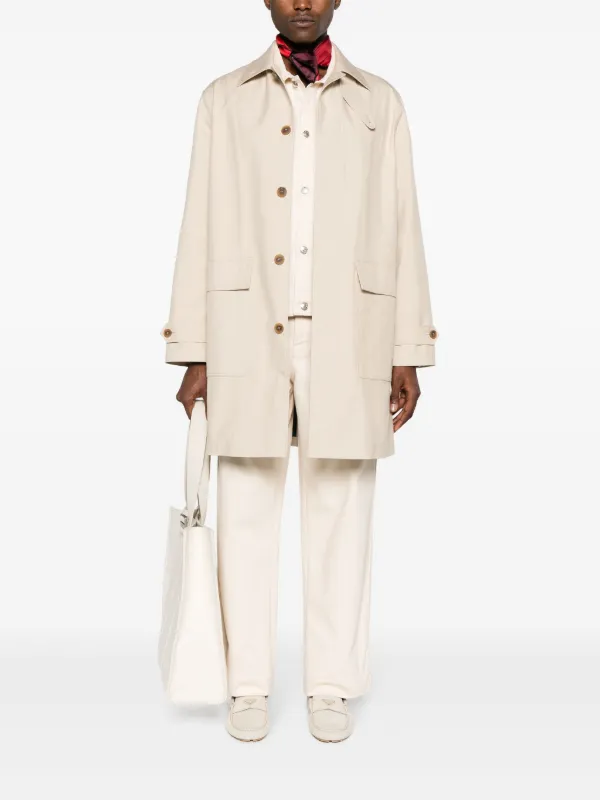 Maison Kitsuné mid-rise straight-leg Jeans | Neutrals | FARFETCH IN