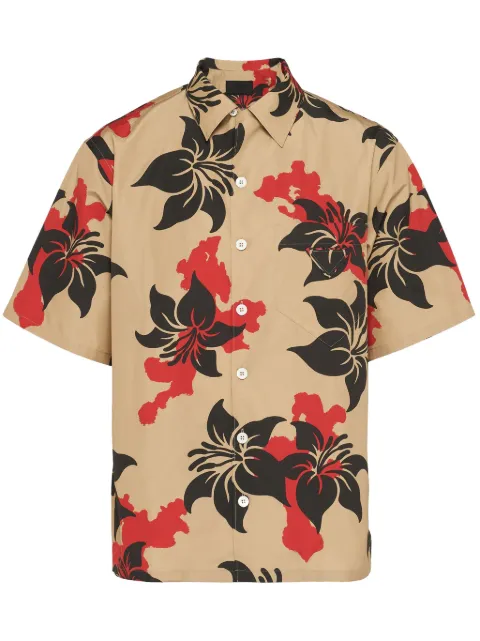 Prada skjorte med blomstertryk