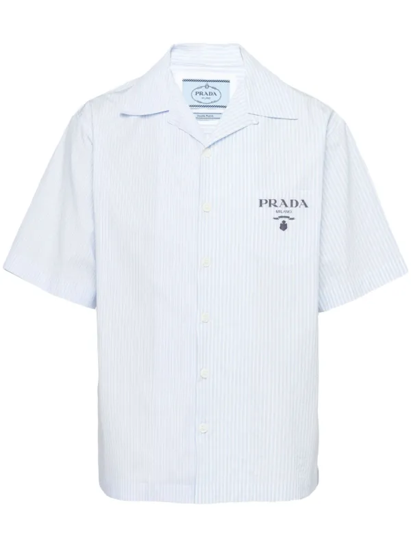 【関税無・国内発】 PRADA / Striped Cotton Shirt / シャツ 22791809_52777216_600.jpg