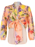 Silvia Tcherassi Floral linen blouse - Orange