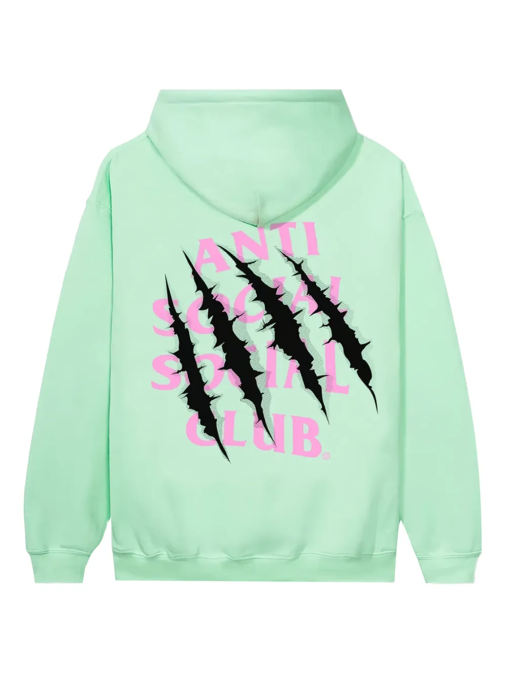 Anti Social Club Claw After US hoodie Groen