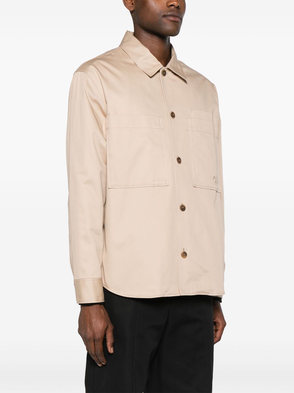 Maison Kitsuné Button-up shirtjack Beige