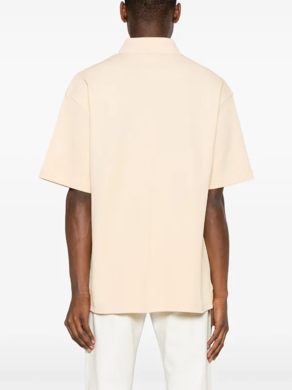 【送料&関税込】Maison KitsunAC Polo In Beige Cotton Maison Kitsuné logo-embroidered Cotton Polo Shirt | Yellow