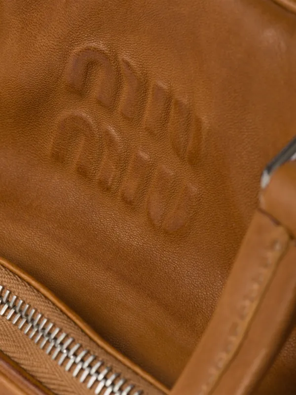 トートバッグ MIU MIU Women Bags 5BB117MON2CRW Brown Miu Miu Aventure Leather Tote Bag | Brown | FARFETCH