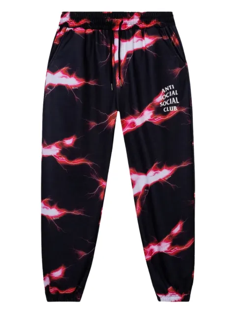 Anti Social Social Club lightning-print track pants