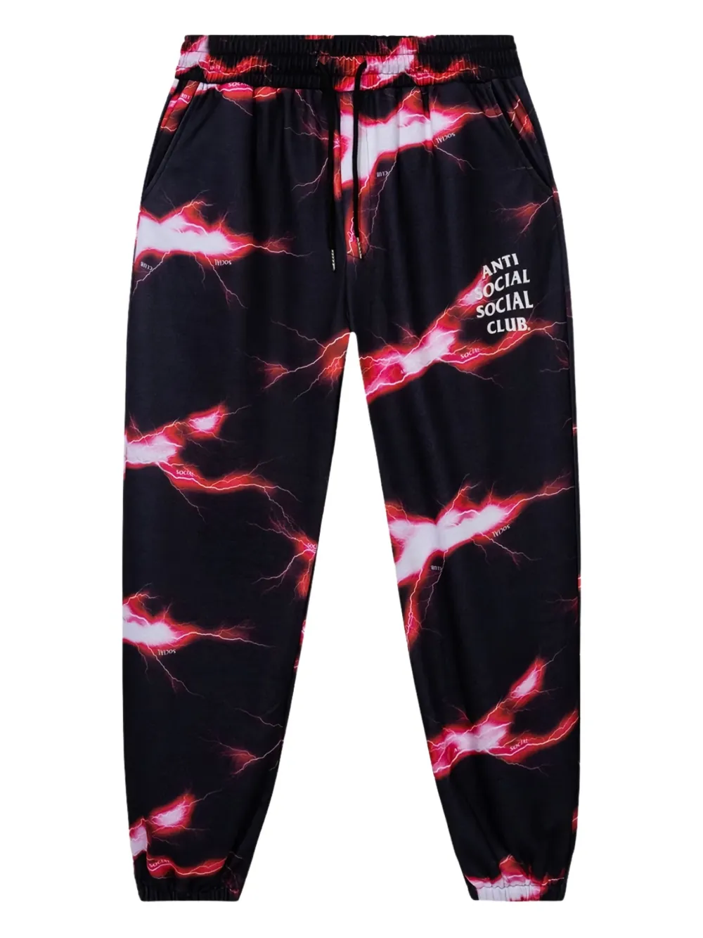 Anti Social Social Club Lightning-print Track Pants In Multi