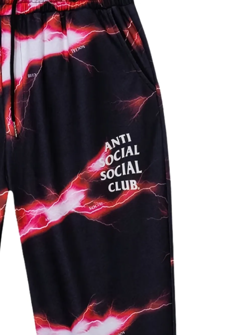 Anti Social Social Club Trainingsbroek met print - Zwart