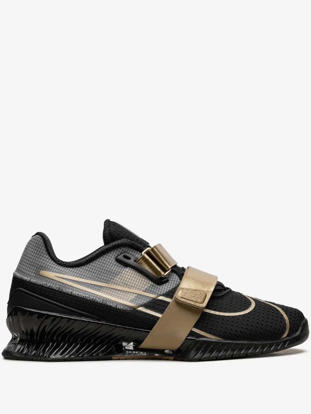 Nike Romaleos 4 "Black/Metallic Gold" weightlifting shoes | Black | Image 1