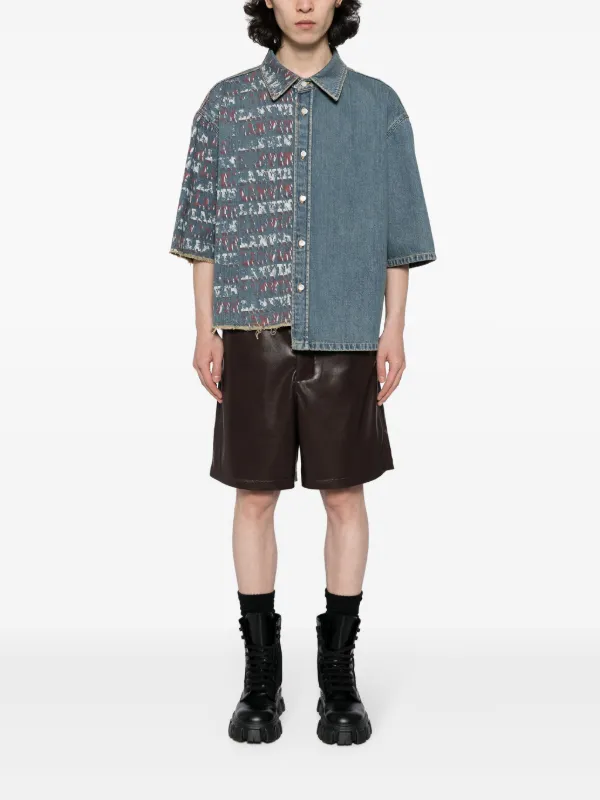 Lanvin x Future Asymmetric Denim Shirt | Blue | FARFETCH