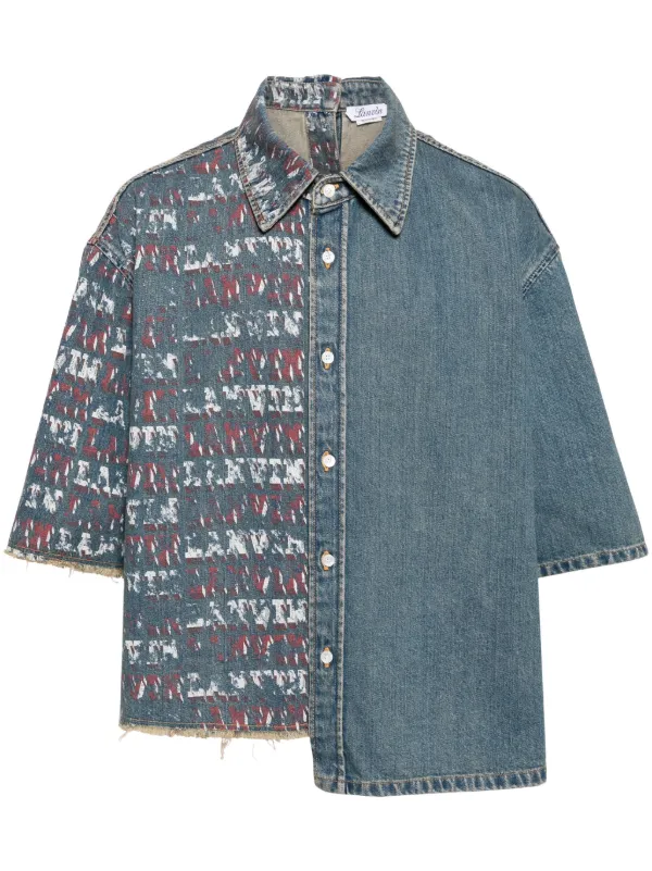 Lanvin x Future Asymmetric Denim Shirt | Blue | FARFETCH