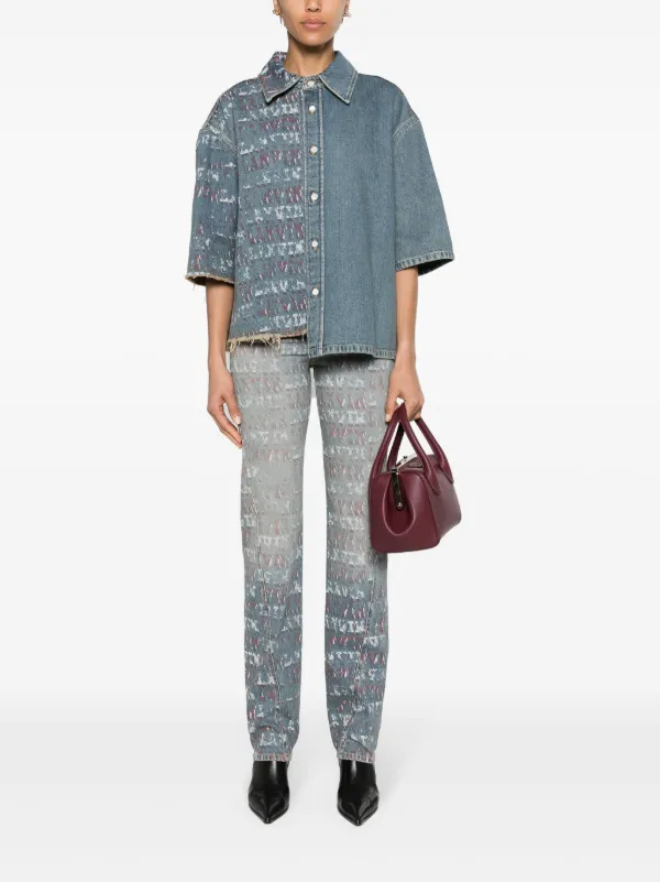 Lanvin x Future Asymmetric Denim Shirt | Blue | FARFETCH