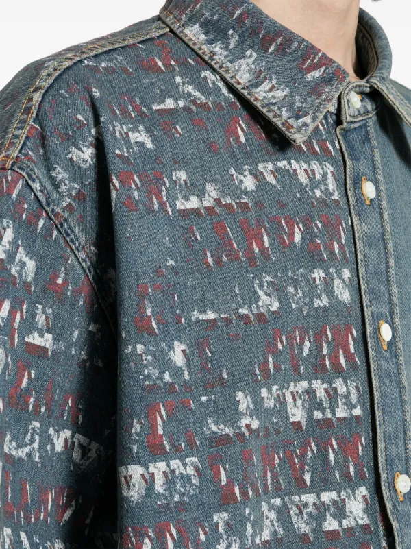 Lanvin x Future Asymmetric Denim Shirt | Blue | FARFETCH