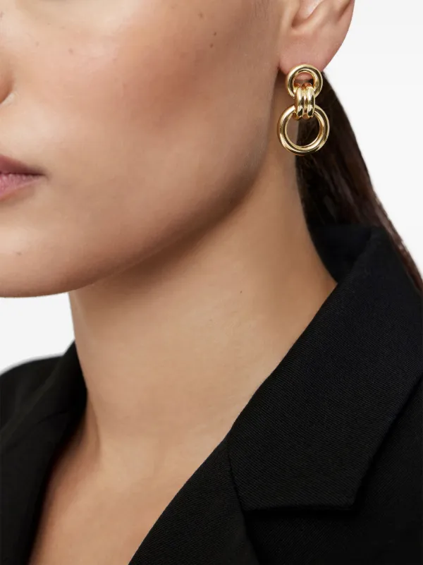 アクセサリーその他 ANINE BING Gold-plated brass earrings ANINE BING Gold Triple Knot Earrings ANINE BING