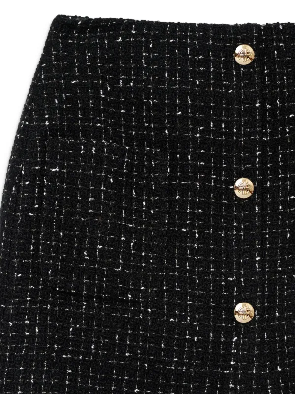 ANINE BING Mateo Tweed Miniskirt | Black | FARFETCH