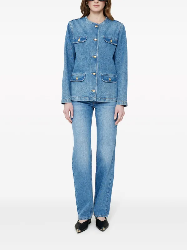 ANINE BING Janet Denim Jacket | Blue | FARFETCH