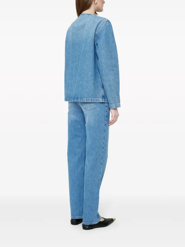 【関税込み】ANINE BING ブルー Janet デニムジャケット ANINE BING Janet Denim Jacket | Blue | FARFETCH