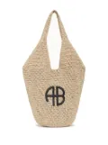 ANINE BING Leah logo-patch tote bag - Neutrals