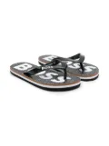 BOSS Kidswear logo-print flip flops - Black