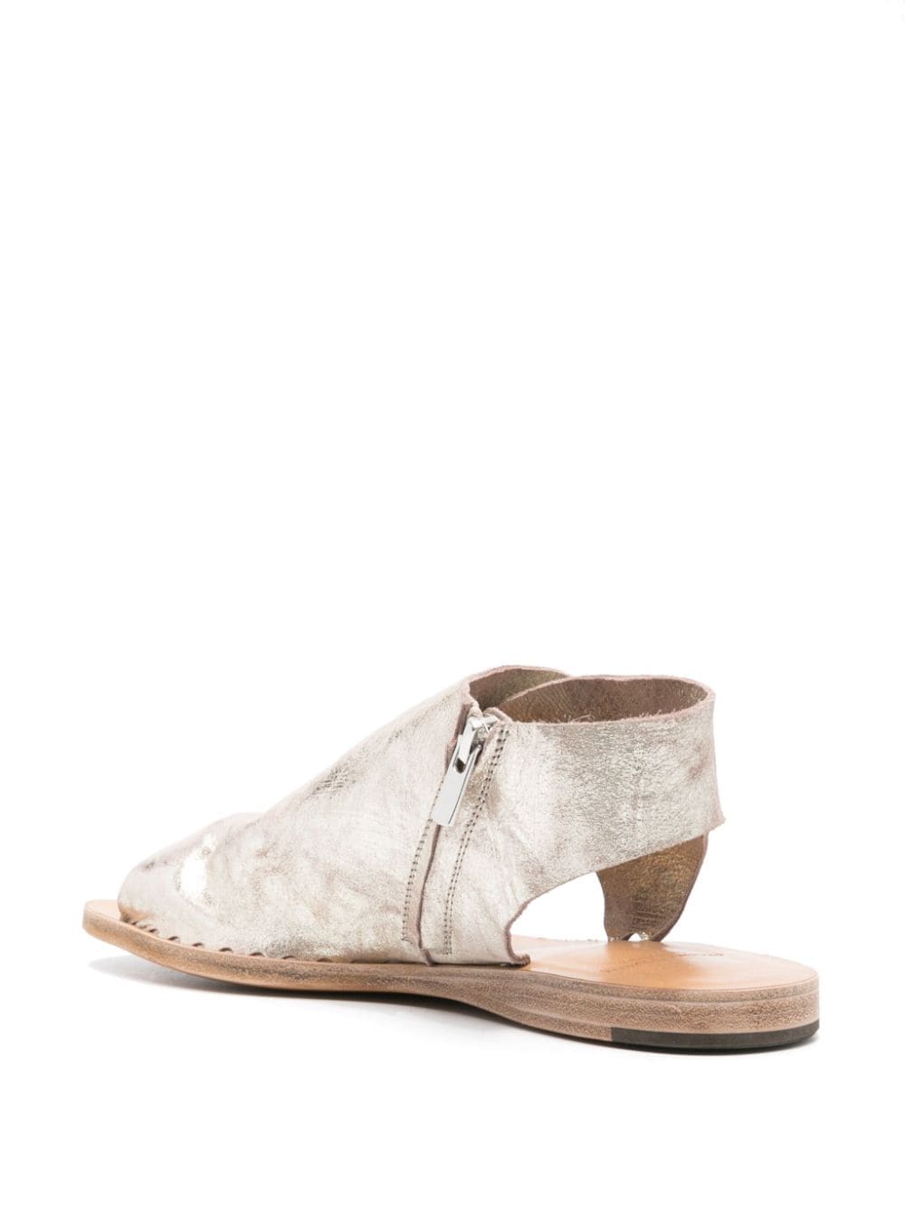 Shop Officine Creative Metallic Leather Sandals In Gold