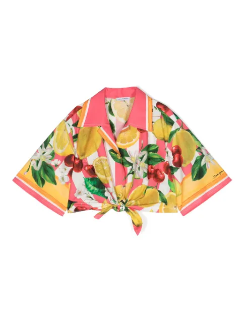 Dolce & Gabbana Kids Italian Holiday cropped blouse