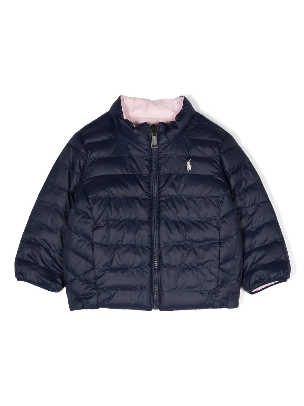 Ralph Lauren Kids Polo Pony omkeerbaar donsjack Roze