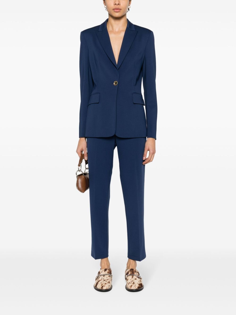 Shop Pinko Single-breasted Suit In Blue