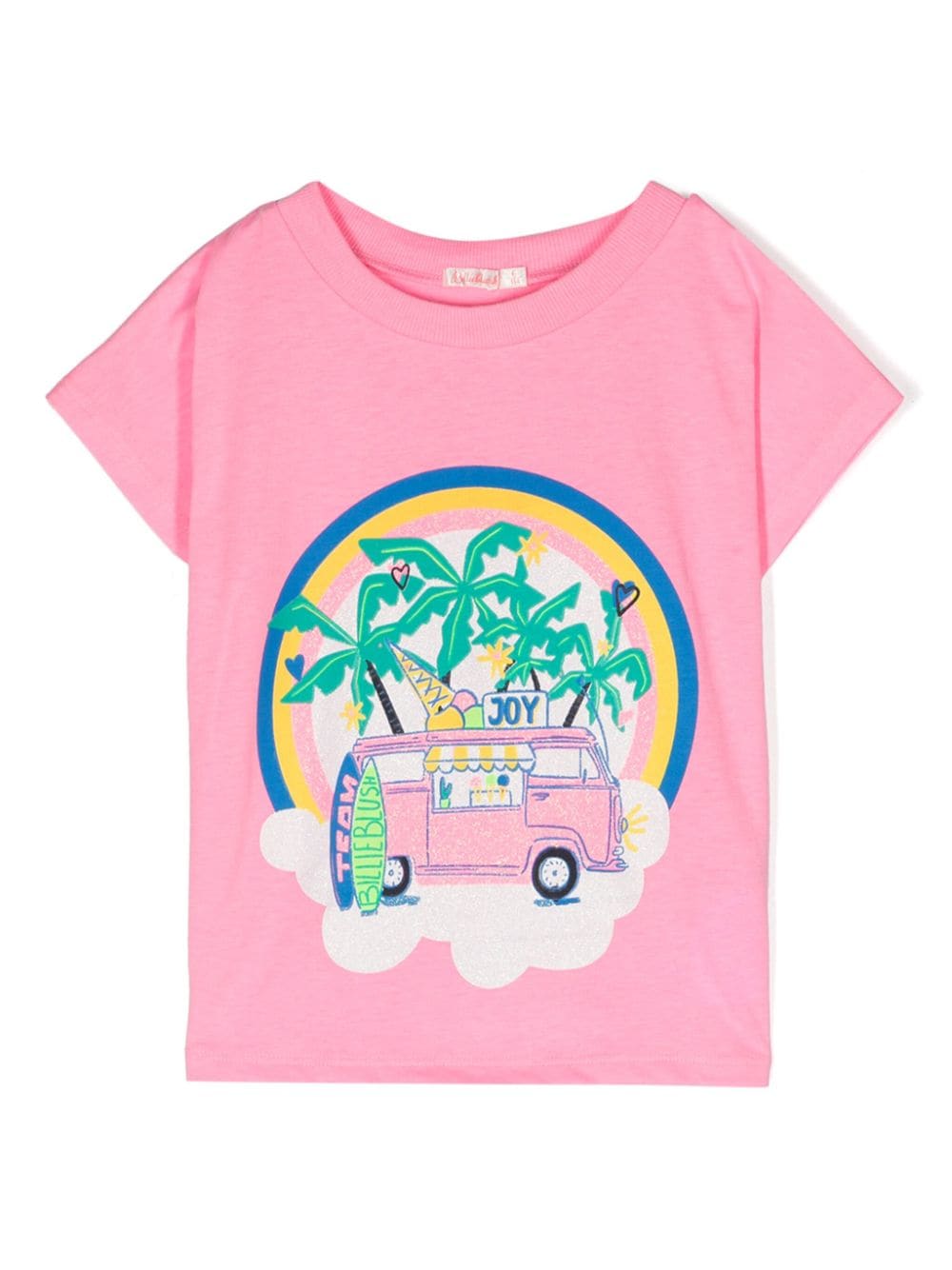 Billieblush Kids' Illustration-print Jersey T-shirt In Pink