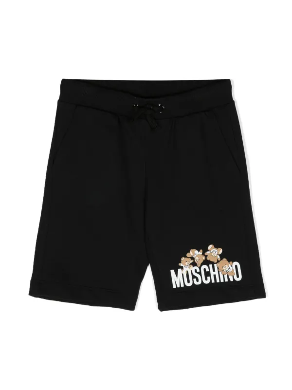 ◆MOSCHINO◆モスキーノ teddy bear sports shorts Shorts Teddy Bear con stampa per bambina Moschino Kids nero