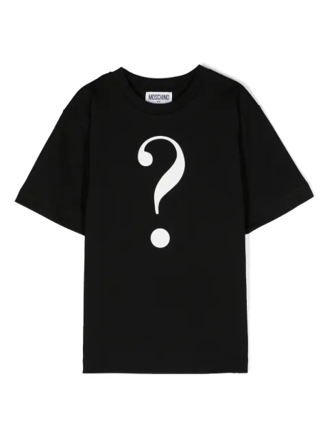 Moschino Kids Question Mark cotton T-shirt