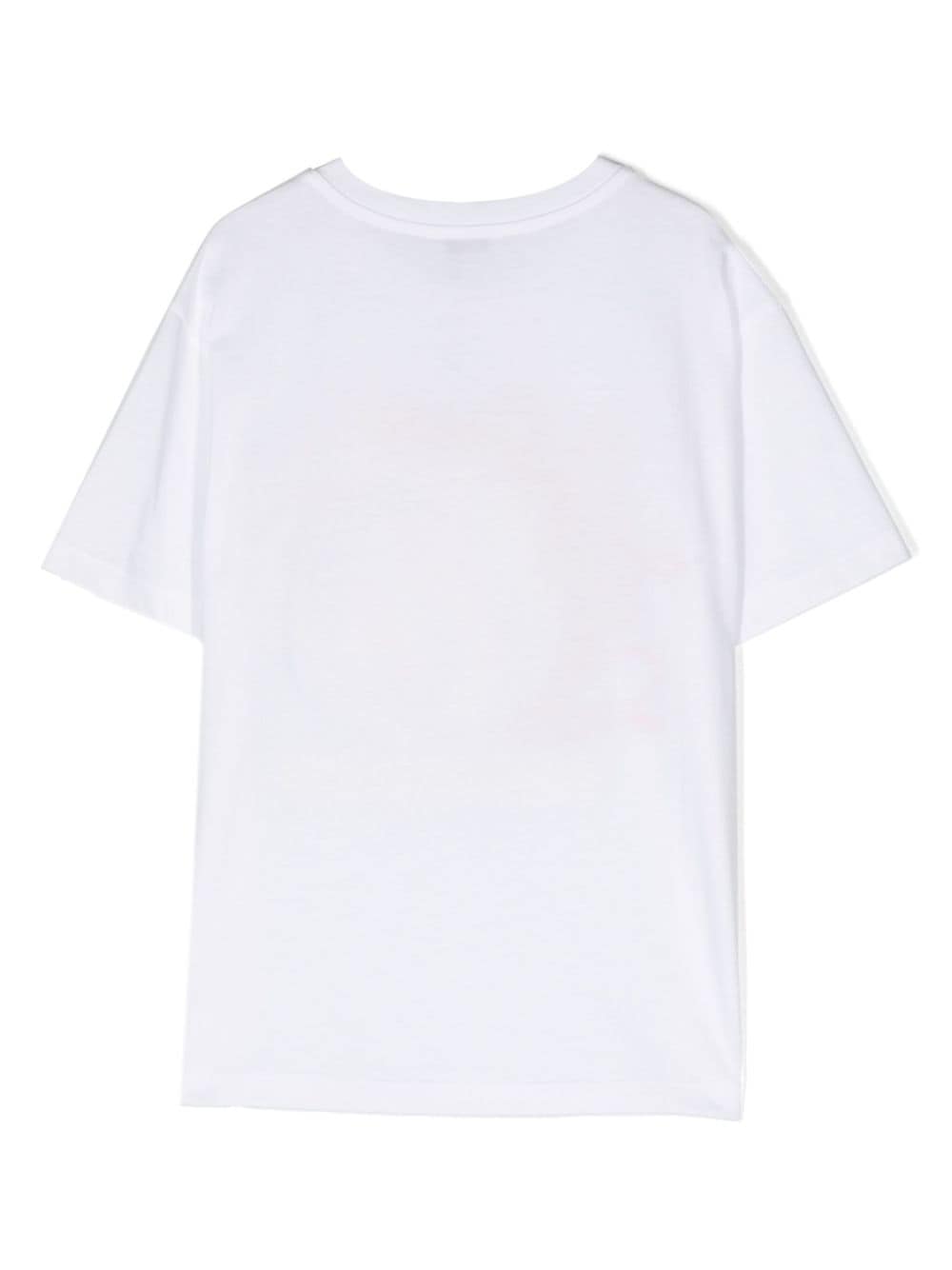 Dolce & Gabbana Kids Katoenen T-shirt met logoprint Wit
