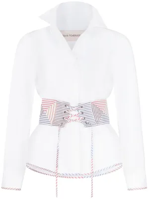 Silvia Tcherassi Zafra satin blouse - Red