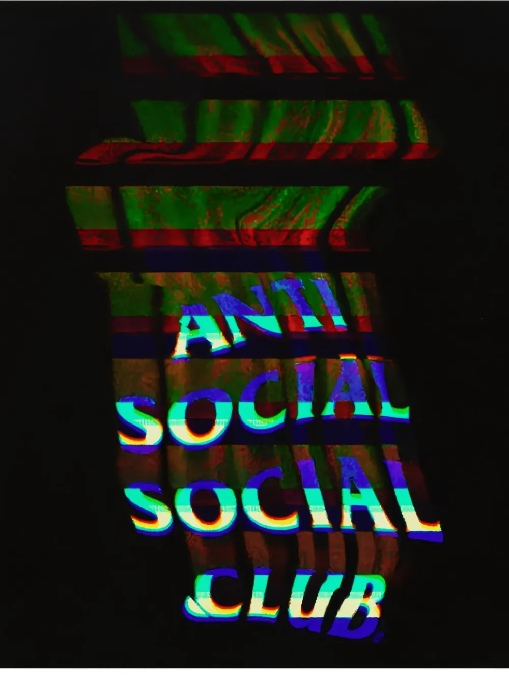 Anti Social Club Channel 747 hoodie Zwart