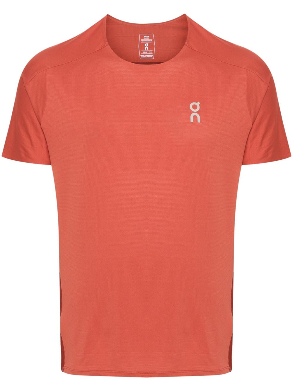 on running t-shirt à design à empiècements - orange