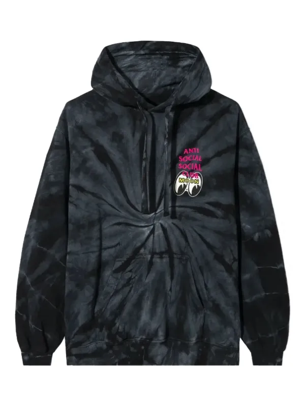 Anti Social Social Club Stacked Tie Dye Hoodie | Black | FARFETCH SG