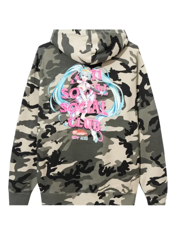 Anti Social Social Club Good Smile Racing Hoodie Green FARFETCH IN