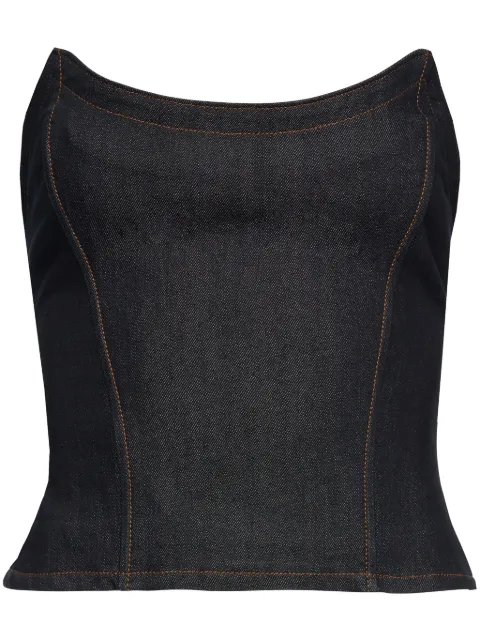 Retrofete Allie strapless denim top