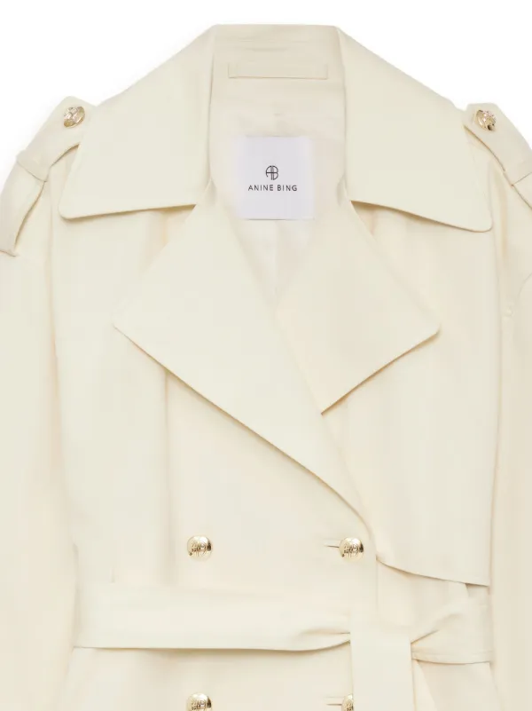 ANINE BING Layton button-detail Oversize Trench | Neutrals