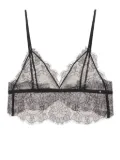 ANINE BING Lace scallop-hem bralette - Black