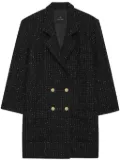 ANINE BING Katharine tweed minidress - Black