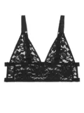 ANINE BING Violet floral-lace bralette - Black